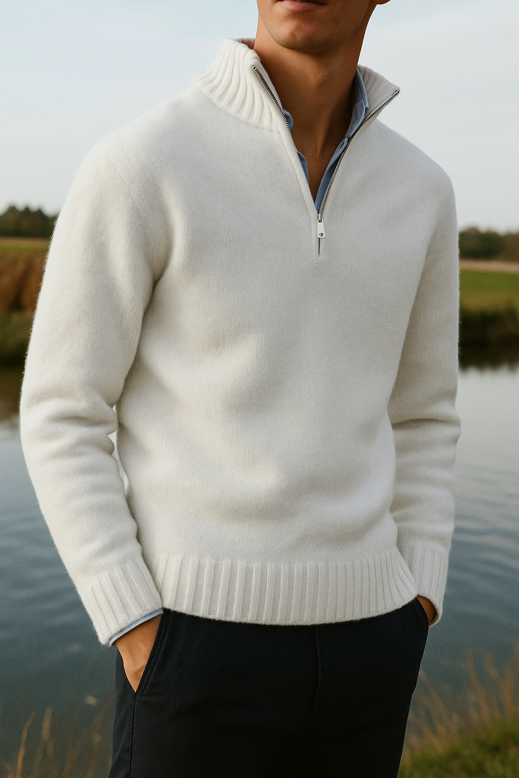 High Zip Sweater