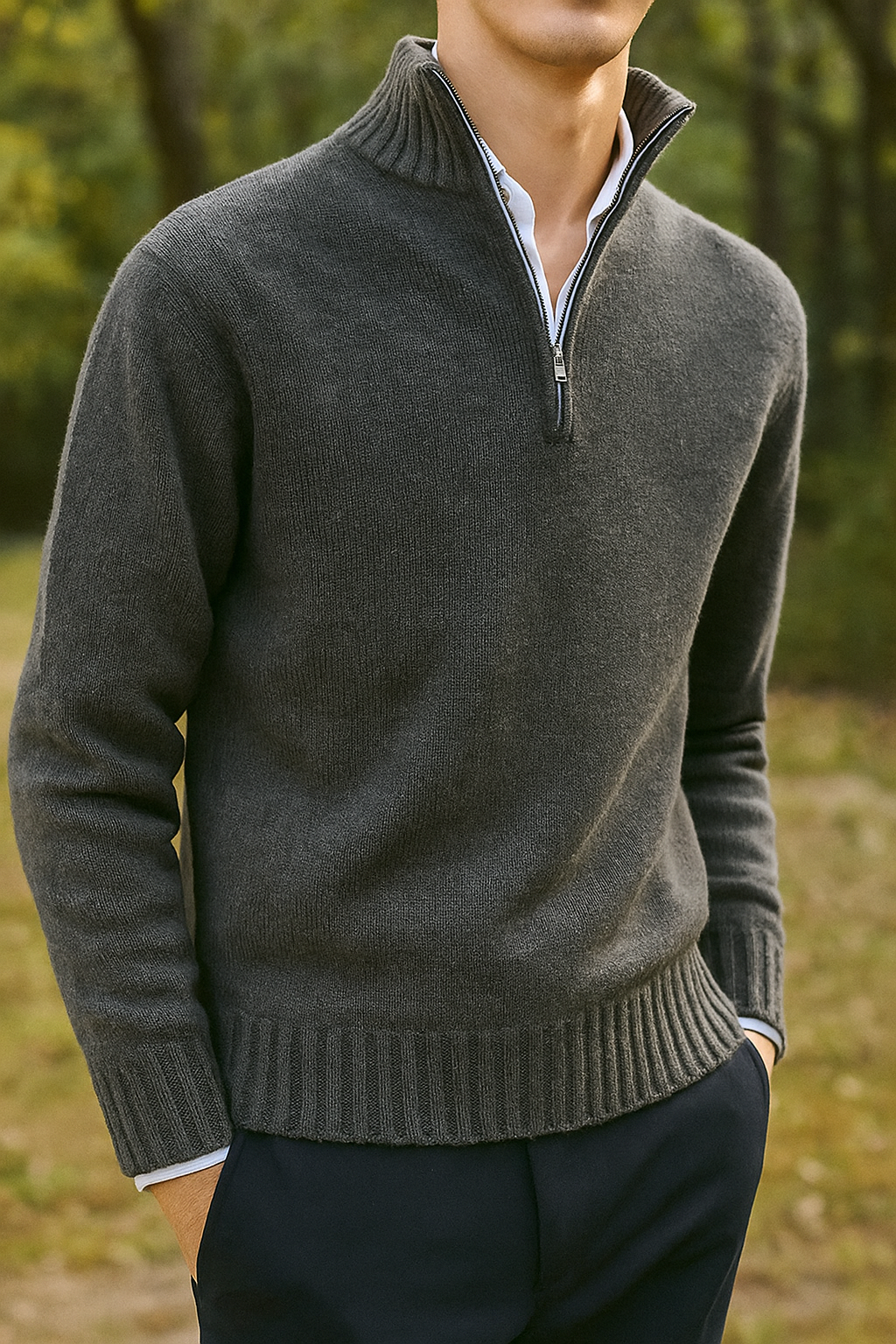 High Zip Sweater