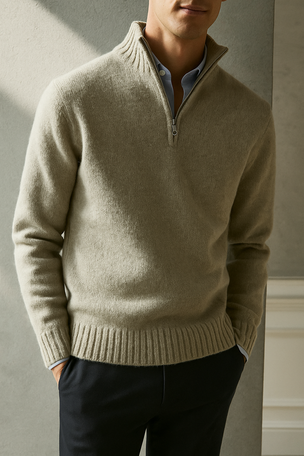 High Zip Sweater