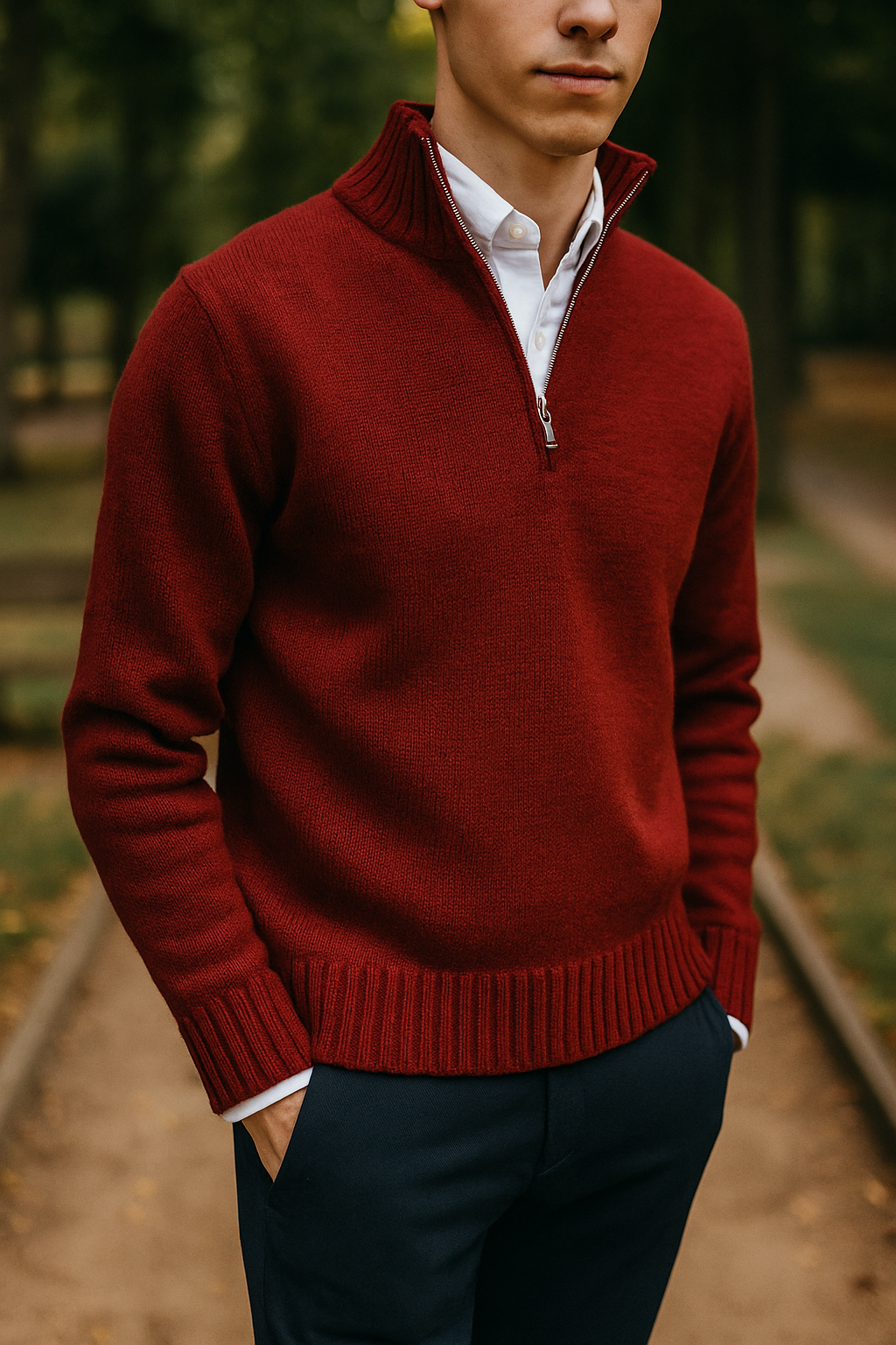 High Zip Sweater