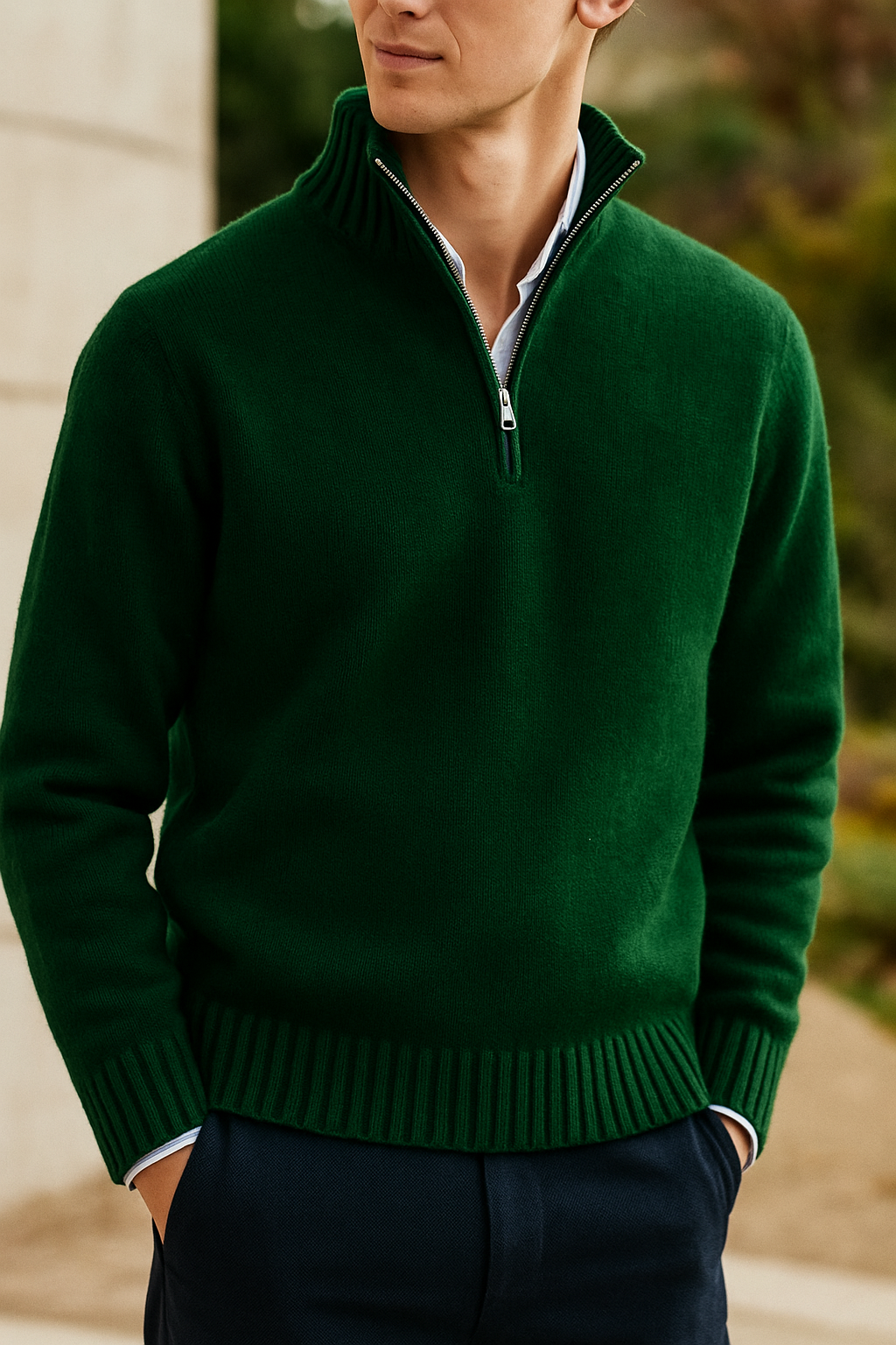 High Zip Sweater