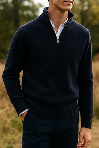High Zip Sweater