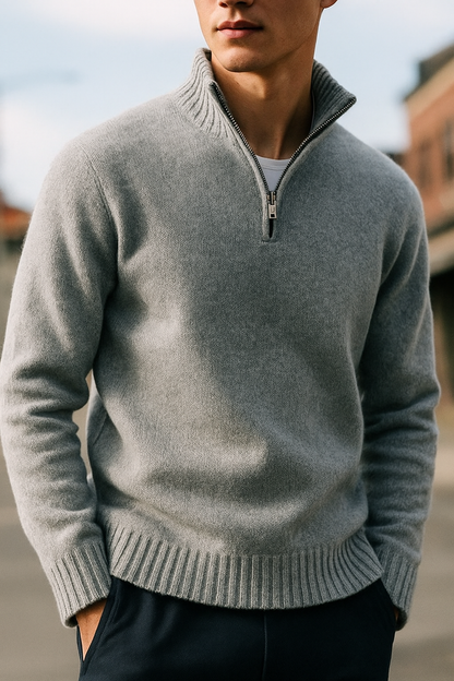 High Zip Sweater