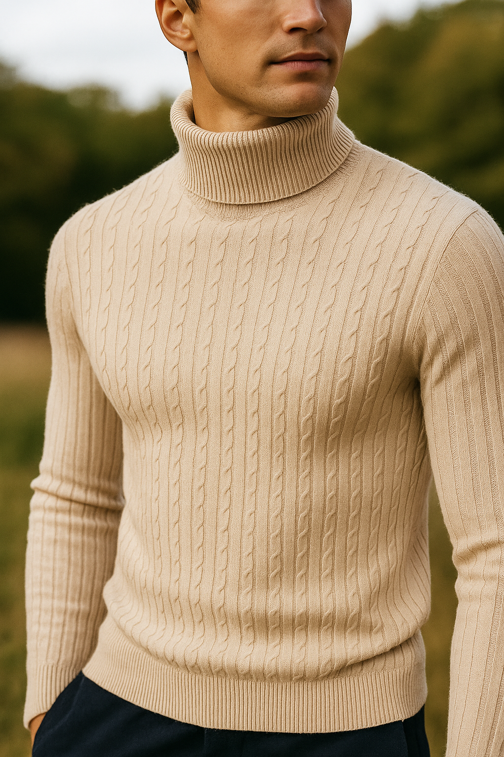 Men's High Neck Sweater