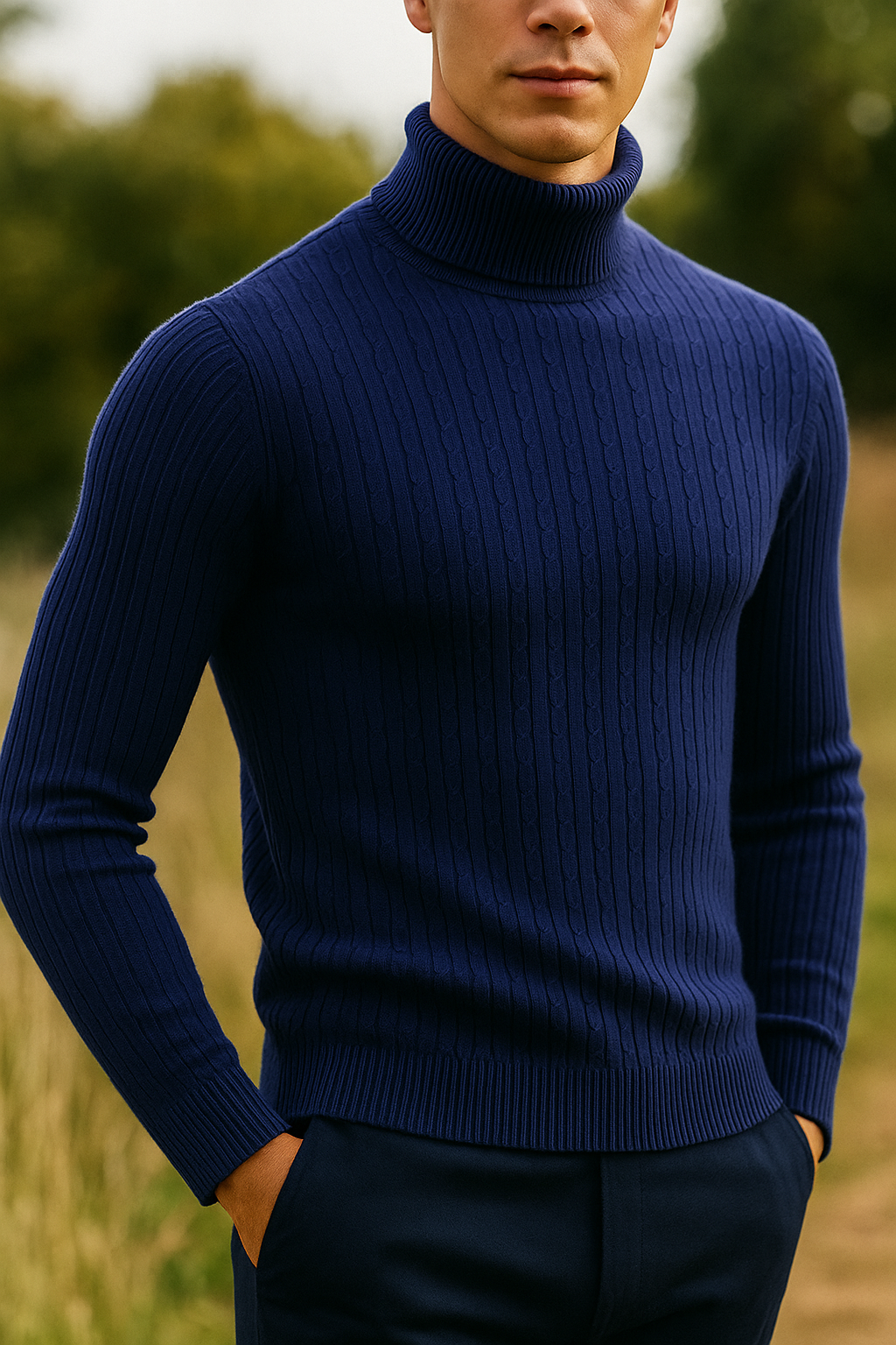 Men's High Neck Sweater