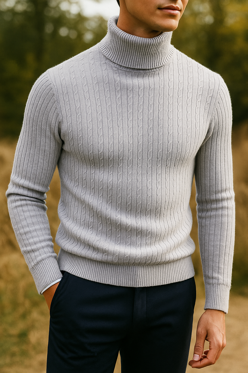 Men's High Neck Sweater